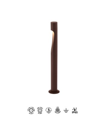ARAN * BOLARDO 60CM IP65 6W 3000K CORTEN